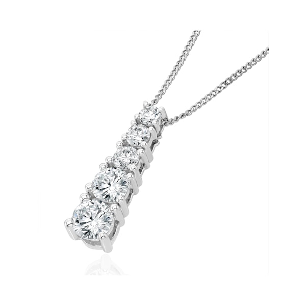 Life Journey Lab Diamond Necklace 1.00ct H/Si in 9K White Gold - Image 3