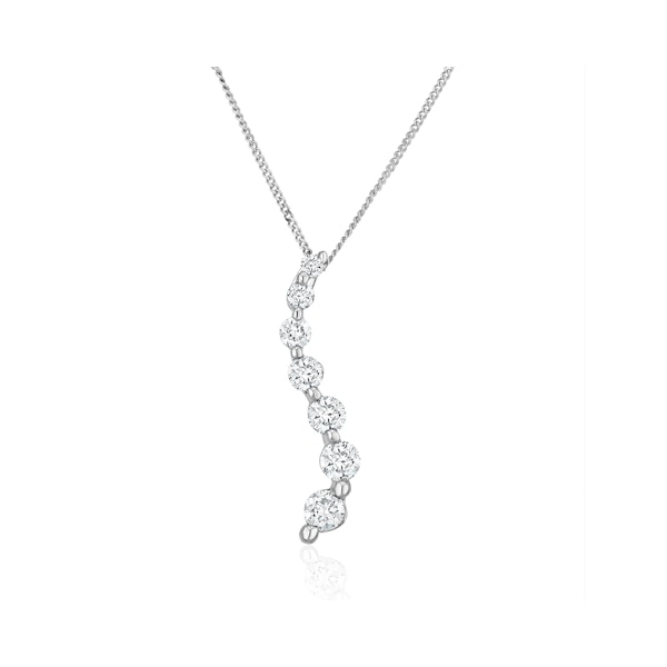 Lab Diamond Life Journey Pendant Necklace 0.25ct H/Si in 9K White Gold - Image 4