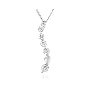 Lab Diamond Life Journey Pendant Necklace 0.50ct H/Si in 9K White Gold