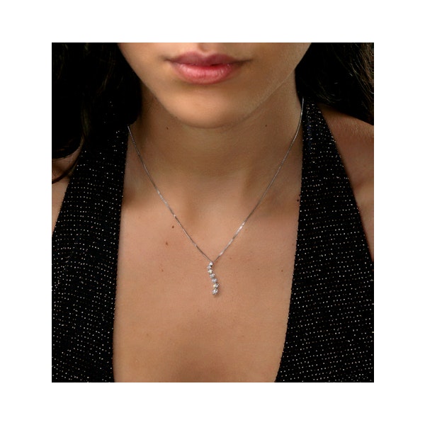 Lab Diamond Life Journey Pendant Necklace 0.50ct H/Si in 9K White Gold - Image 2
