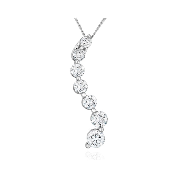 Lab Diamond Life Journey Necklace 1.00ct H/Si in 9K White Gold - Image 1