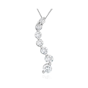 Lab Diamond Life Journey Necklace 1.00ct H/Si in 9K White Gold