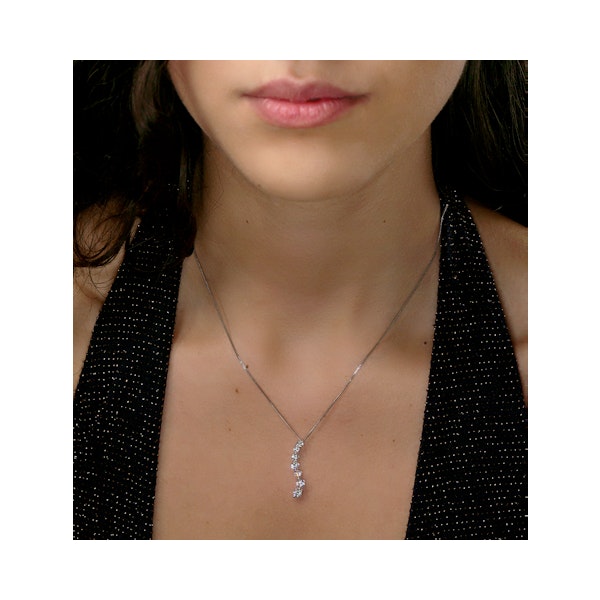 Lab Diamond Life Journey Necklace 1.00ct H/Si in 9K White Gold - Image 2