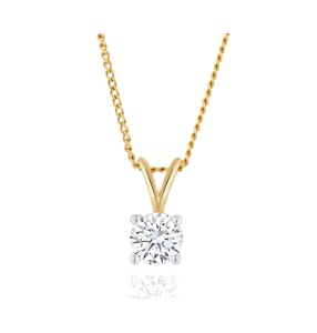 Chloe 0.33ct Lab Diamond Solitaire Necklace Pendant in 9K Yellow Gold H/Si