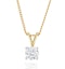 Lab Diamond Solitaire Pendant Necklace 0.33ct H/Si in 9K Gold - image 1