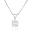 Lab Diamond Solitaire Pendant Necklace 0.33ct H/Si in 9K White Gold - image 1