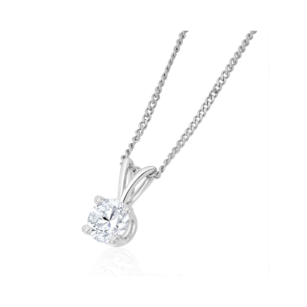 Chloe 0.33ct Lab Diamond Solitaire Necklace Pendant in 9K White Gold H/Si - Image 3