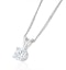 Lab Diamond Solitaire Pendant Necklace 0.33ct H/Si in 9K White Gold - image 3