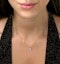 Lab Diamond Solitaire Pendant Necklace 0.33ct H/Si in 9K Gold - image 2