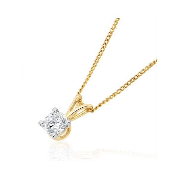 Chloe 0.33ct Lab Diamond Solitaire Necklace Pendant in 9K Yellow Gold H/Si - Image 3