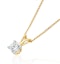 Lab Diamond Solitaire Pendant Necklace 0.33ct H/Si in 9K Gold - image 3