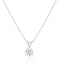 Lab Diamond Solitaire Pendant Necklace 0.50ct H/Si in 9K White Gold - image 4