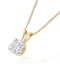 Lab Diamond Solitaire Pendant Necklace 0.50ct H/Si in 9K Gold - image 3