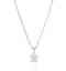 Princess Cut Lab Diamond Pendant Necklace 0.15CT in 9K White Gold - image 3