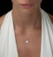 Lab Diamond Halo Necklace Pendant 0.50ct H/Si Set in 9K White Gold - image 2