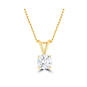 Chloe 0.25ct Lab Diamond Solitaire Necklace Pendant in 9K Yellow Gold H/Si