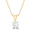 Lab Diamond Solitaire Necklace Pendant 0.25ct H/Si in 9K Gold - image 1
