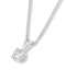 Lab Diamond Solitaire Necklace Pendant 0.25ct H/Si 9K White Gold - image 3