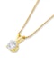 Lab Diamond Solitaire Necklace Pendant 0.25ct H/Si in 9K Gold - image 4