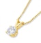 Lab Diamond Solitaire Necklace Pendant 0.25ct H/Si in 9K Gold - image 3