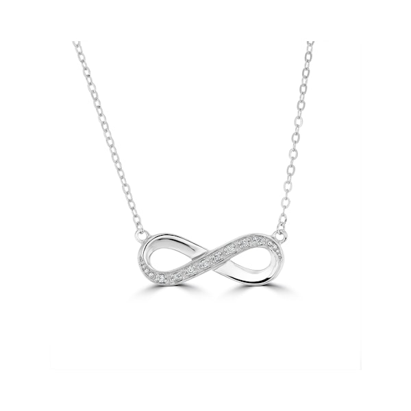 Infinity Necklace Lab Diamonds in 925 Sterling Silver - Image 1