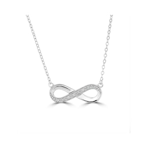 Infinity Necklace Lab Diamonds in 925 Sterling Silver