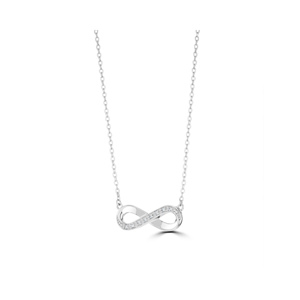 Infinity Necklace Lab Diamonds in 925 Sterling Silver - Image 3