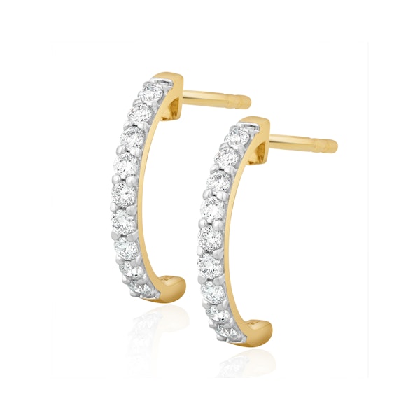 Comfort Huggie Lab Diamond Earrings 0.25ct H/Si in 9K Gold - Image 1