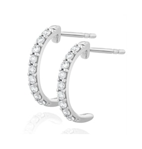 Comfort Huggie Lab Diamond Earrings 0.25ct H/Si in 9K White Gold