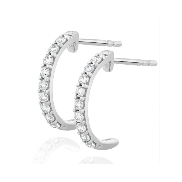 Comfort Huggie Lab Diamond Earrings 0.25ct H/Si in 9K White Gold - Image 1