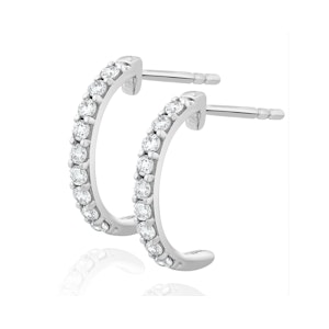 Comfort Huggie Lab Diamond Earrings 0.25ct H/Si in 9K White Gold