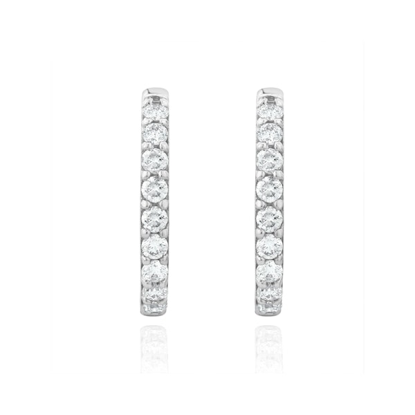 Comfort Huggie Lab Diamond Earrings 0.25ct H/Si in 9K White Gold - Image 2