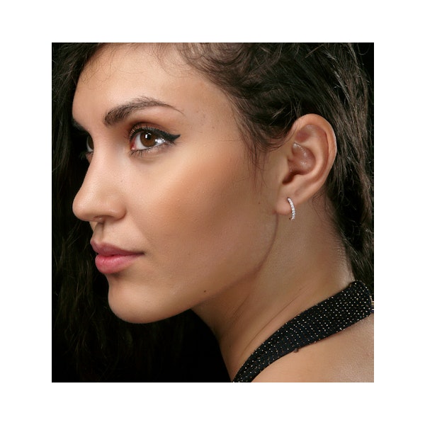 Comfort Huggie Lab Diamond Earrings 0.25ct H/Si in 9K Gold - Image 3