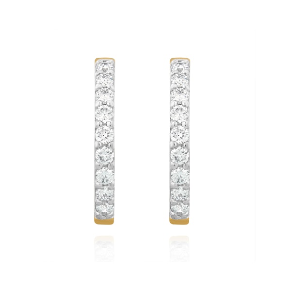 Comfort Huggie Lab Diamond Earrings 0.25ct H/Si in 9K Gold - Image 2