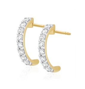 Comfort Huggie Lab Diamond Earrings 0.50ct H/Si in 9K Gold