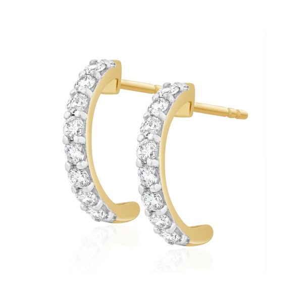 Comfort Huggie Lab Diamond Earrings 0.50ct H/Si in 9K Gold - Image 1