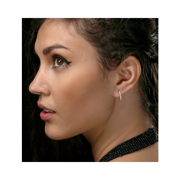 Comfort Huggie Lab Diamond Earrings 0.50ct H/Si in 9K Gold - Image 3
