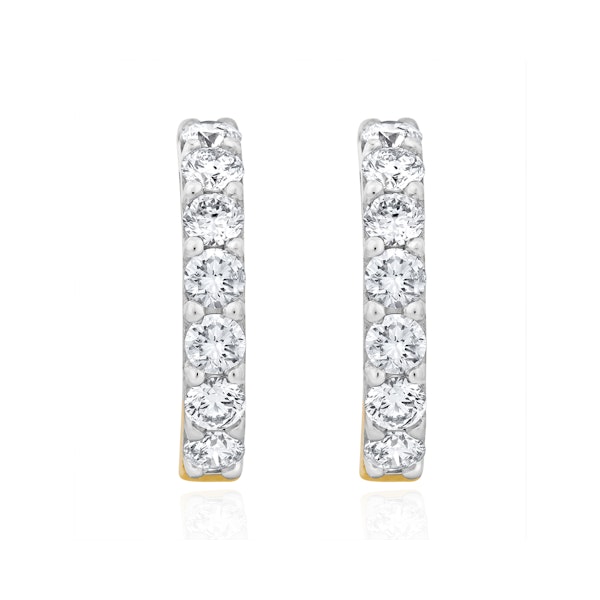 Comfort Huggie Lab Diamond Earrings 1.00ct H/Si in 9K Gold - Image 2