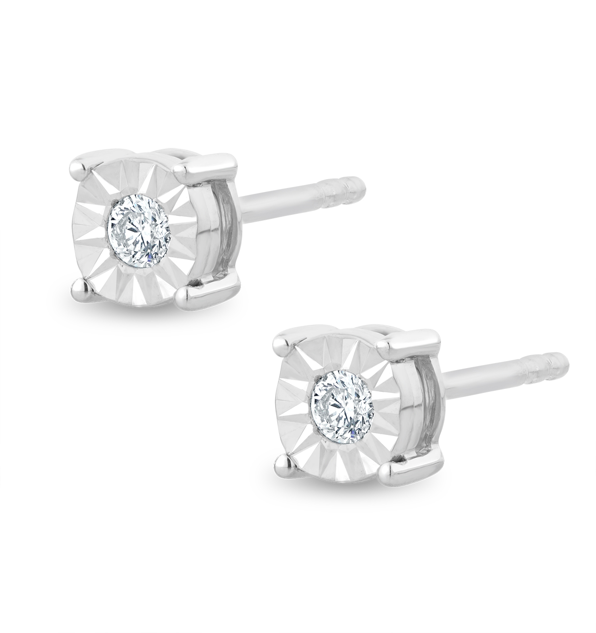 Lab Diamond Stud Earrings 5mm 0.10ct H/Si in 925 Silver Item NDH5235U