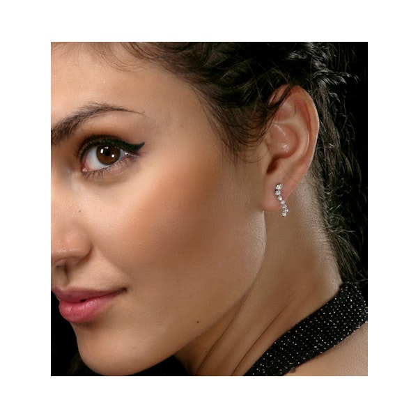 Ear Climber Life Journey 0.50ct Lab Diamond Earrings 9K White Gold - Image 4