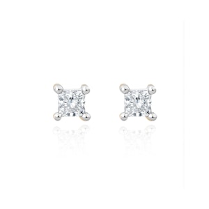 Princess Cut Lab Diamond Stud Earrings 0.20ct in 9K Gold