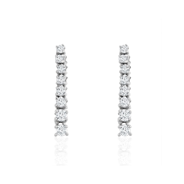 Drop Earrings Lab Diamond 0.30ct in 9k White Gold - Image 1