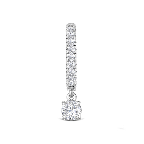 Stellato Huggie Drop Lab Diamond Earrings 1.00ct in 18K 925 Sterling Silver - Image 4