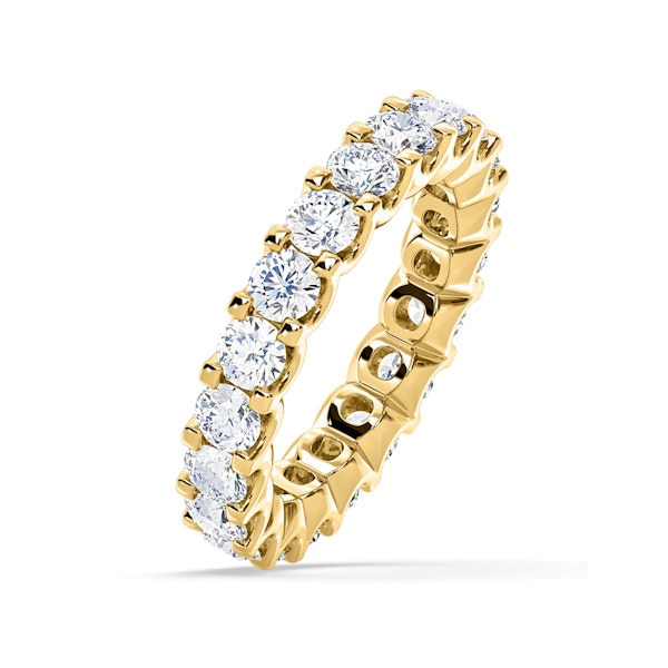 Chloe Lab Diamond Eternity Ring 18K Gold Claw Set 3.00ct F/VS - Image 1