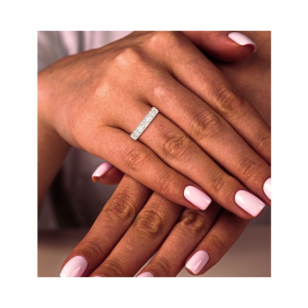 Chloe Lab Diamond Eternity Ring Platinum Claw Set 5.00ct F/VS - Image 4
