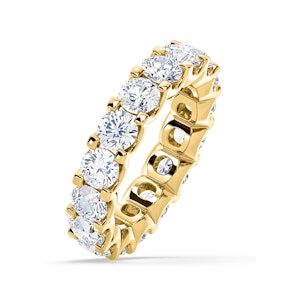 Chloe Lab Diamond Eternity Ring 18K Gold Claw Set 5.00ct F/VS