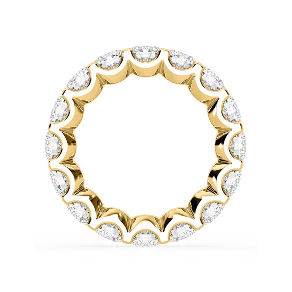 Chloe Lab Diamond Eternity Ring 18K Gold Claw Set 5.00ct F/VS - Image 5