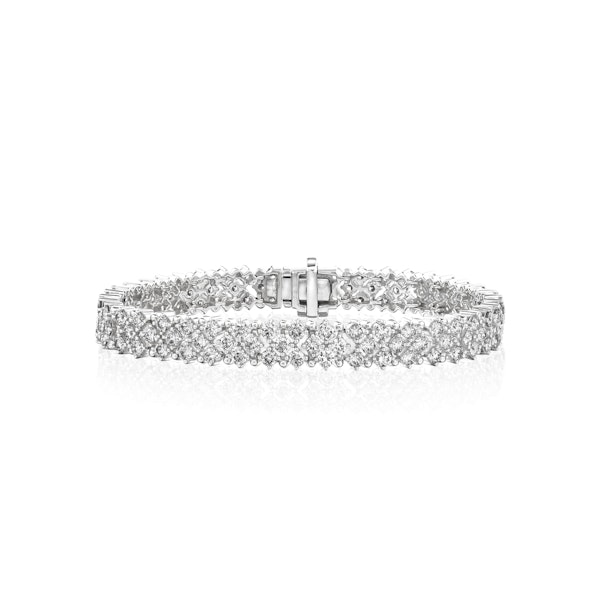 Evening Bracelet 8.11ct Lab Diamond 9K White Gold - Image 1