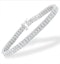Double Row Lab Diamond Tennis Bracelet 6.20ct in 9K White Gold - image 4