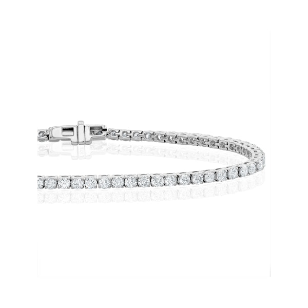 4ct Lab Diamond Tennis Bracelet Claw Set in 9K White Gold - Image 3